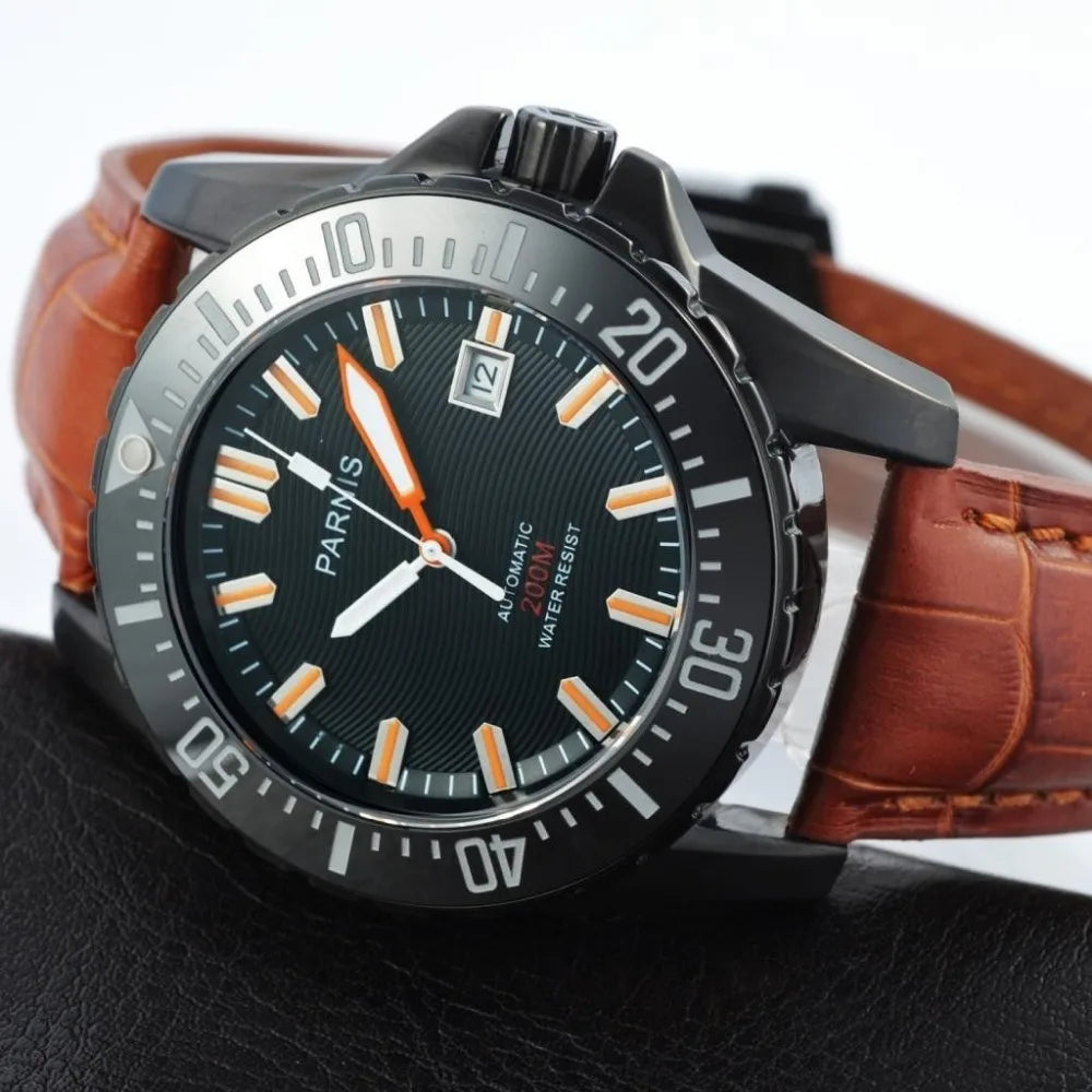 Parnis Automatic Mechanical Diver Men Watch Waterproof 200m Metal Men's Watches Sapphire Glass relojes para automaticos 2026 Man