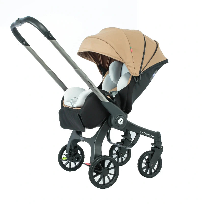 EU in Stock 4In1 Baby Stroller, Multifunctional Stroller Foldable with Car Seat Baby Car Carriage Portable Baby Stroller 3in1