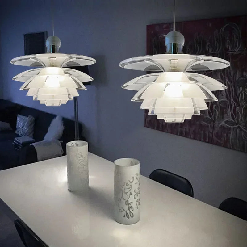 Modern Pine Cones Pendant Lights for Dining Room Table Acrylic Glass Hanging Lamp Living Room Decor Lamps for Bedroom
