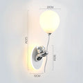 Creative Cartoon Bear LED Wall Light Balloon Lamp Night Light for Children Room Decor Bedside Lamp Study Room Decor Lighting