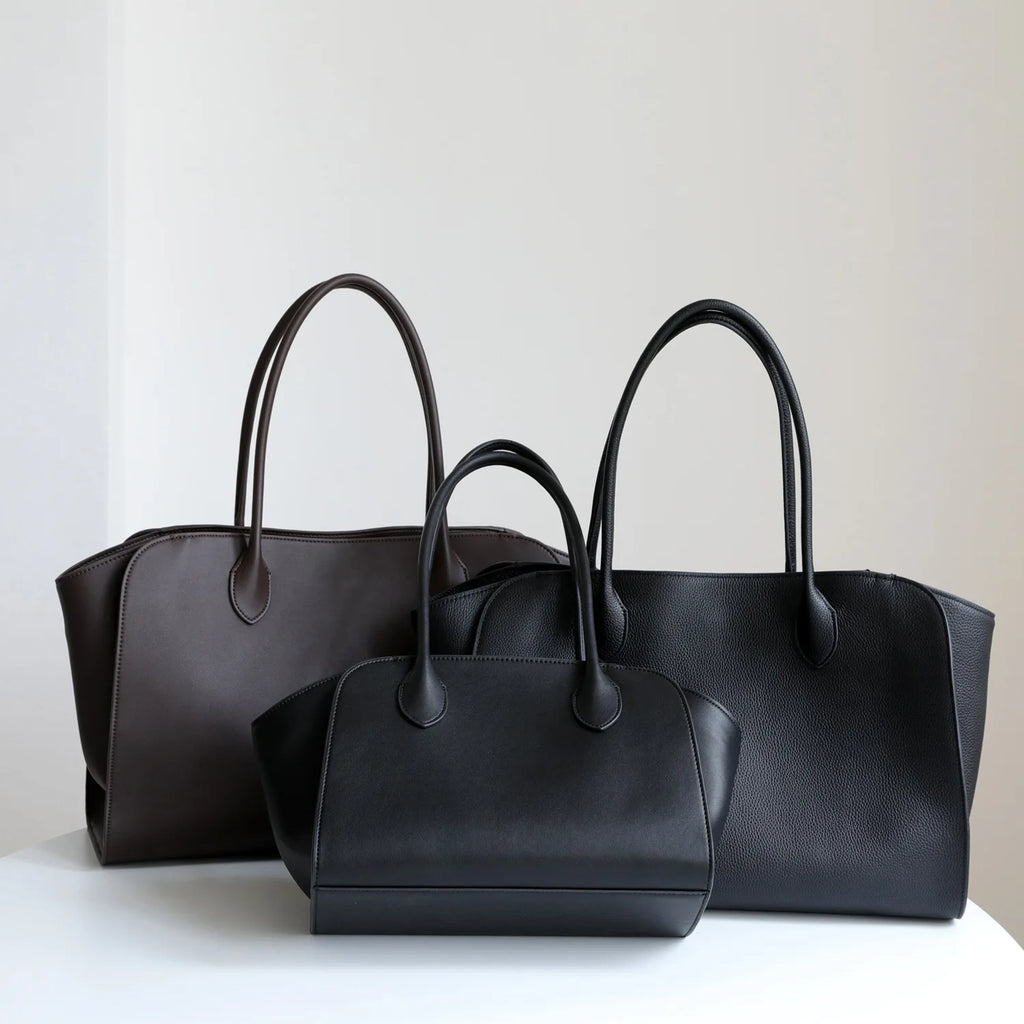 Genuine leather TOT bag 2026 new niche design top layer cowhide minimalist style high quality underarm bag fashion lady handbag