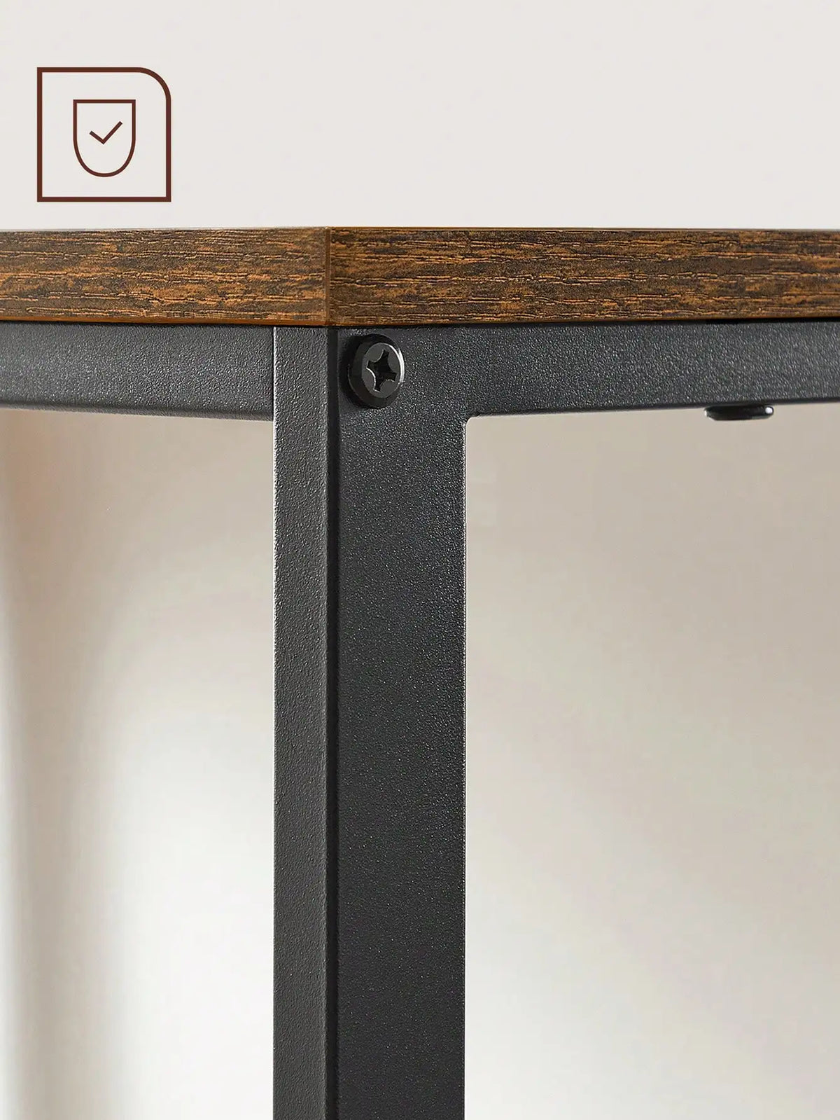 VASAGLE Writing Desk: 2 Shelves, Left/Right. Office/Living Room Work Table. Steel Frame. Industrial Style.