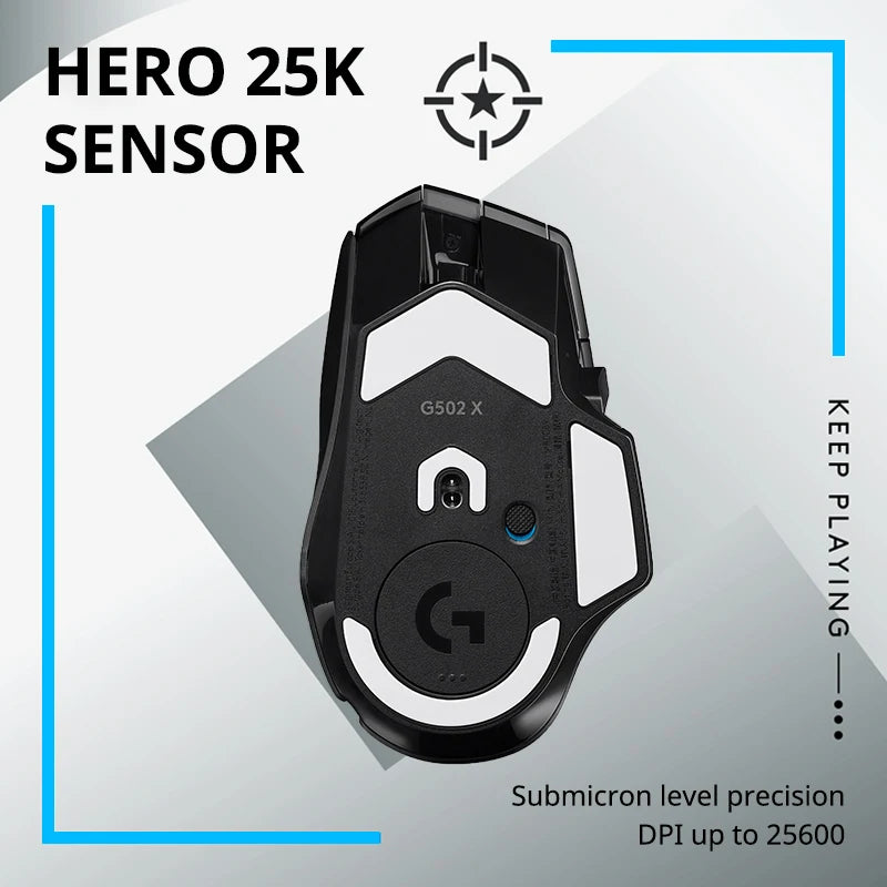 Logitech G502X PLUS Wireless Gaming Mouse Lightspeed 25K Hero Optical Sensor E-Sports Gaming Mouse For PC Gamer Accessoires Gift