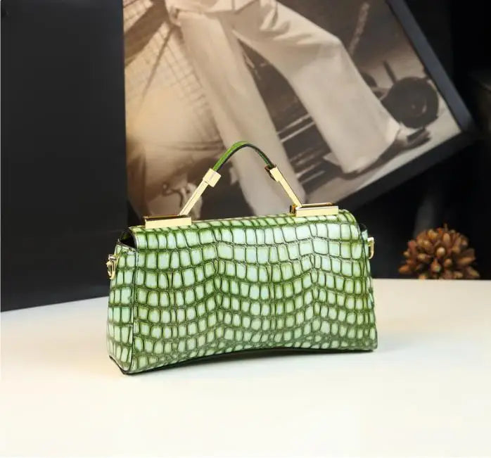 Luxury Brand Women Bag Ladies' Genuine Leather Handbag Crocodile Pattern Shoulder Crossbody Bag Clutch Evening Bags Fashion