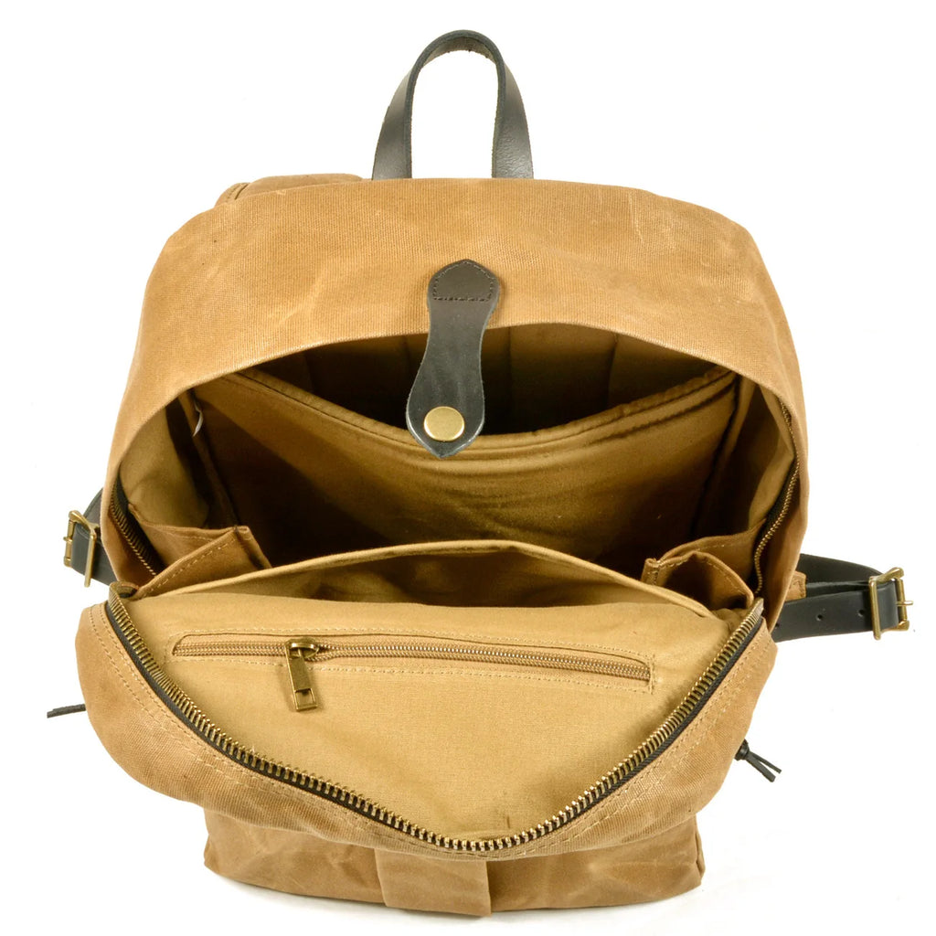 Retro women's backpack outdoor large capacity travel men's backpack waterproof oil wax canvas patchwork leather hiking bag