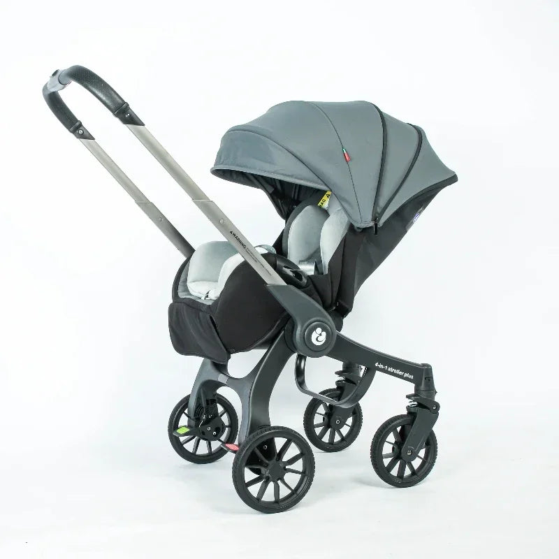 EU in Stock 4In1 Baby Stroller, Multifunctional Stroller Foldable with Car Seat Baby Car Carriage Portable Baby Stroller 3in1