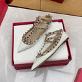 2026 New Pointed Toe Flat Shoes for Women Luxury Gladiator Metal Rivet Ballet Flats Comfortable Fashion Breathable Casual Shoes