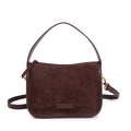 Retro Women Genuine Suede Cowhide Leather Crossbody Bag Large Capacity Soft Wearable Cow Shoulder Travel Bag With Double Zipper