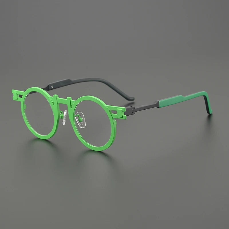 Ultralight titanium round glasses frame men and women personality myopia optical glasses luxury brand prescription glasses