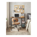 VASAGLE Writing Desk: 2 Shelves, Left/Right. Office/Living Room Work Table. Steel Frame. Industrial Style.