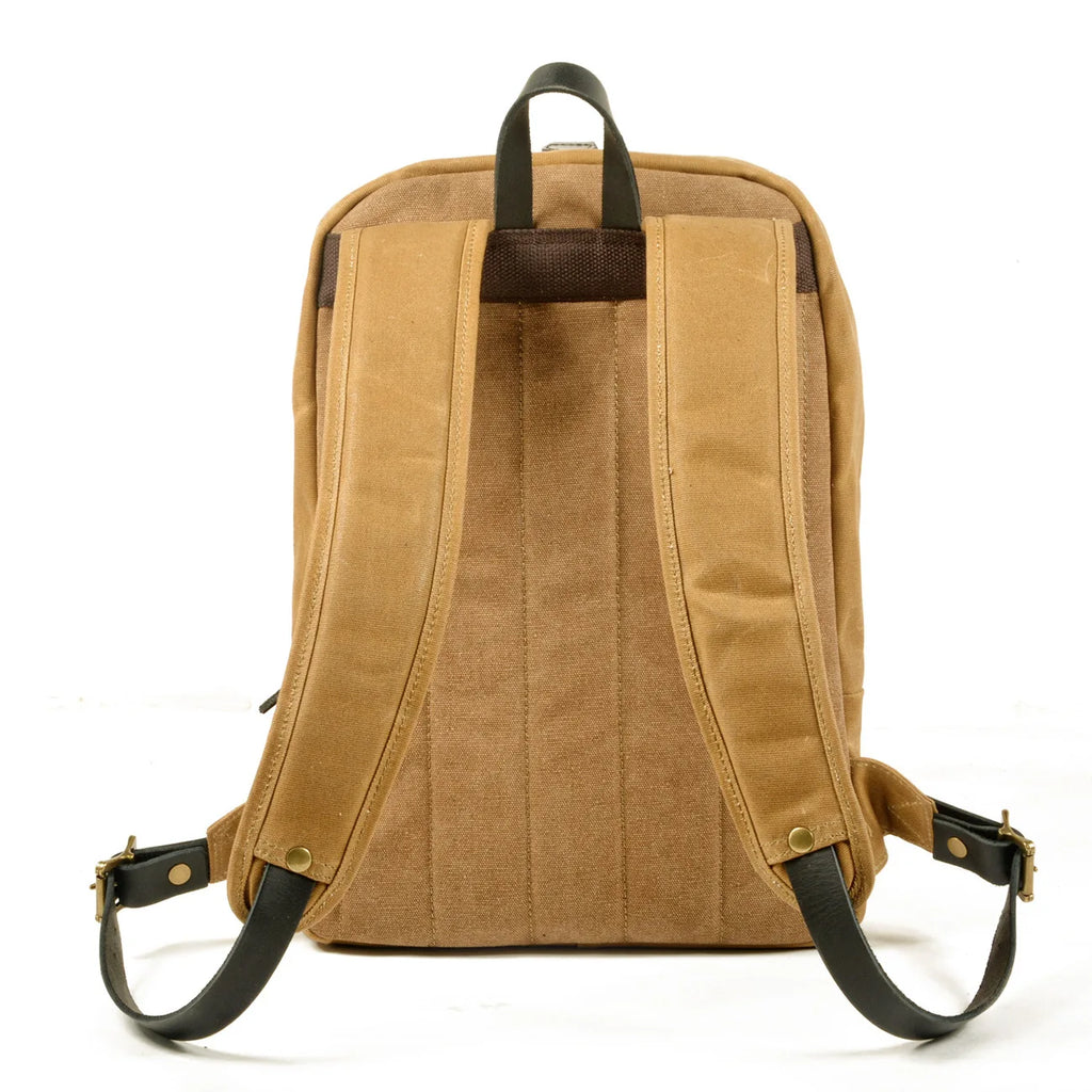 Retro women's backpack outdoor large capacity travel men's backpack waterproof oil wax canvas patchwork leather hiking bag