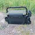 1-piece set of large lure fishing box - double layered fishing box+integrated double pole stand+water cup holder