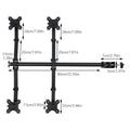 4-Way Monitor Swivel Arm Table Mount Holder, Screen Mount 4 Compartments, Monitor Holder Stand, Monitor Holder Swivel 360°