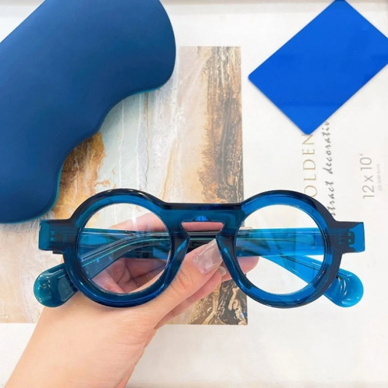THE O Mille84 Belgium Brand Round Acetate Luxury Brand Men's Eyeglasses Frame Women Optical Eyewear Acetate Outdoor Shades