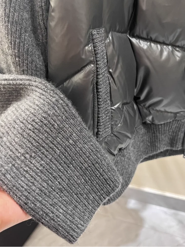 Luxurious casual cashmere goose down jacket