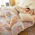 New winter quilt lamb wool autumn spring thickened super warm fiber blanket constant temperature milk cashmere bedding comforter
