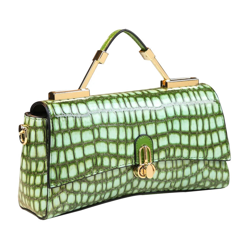Luxury Brand Women Bag Ladies' Genuine Leather Handbag Crocodile Pattern Shoulder Crossbody Bag Clutch Evening Bags Fashion
