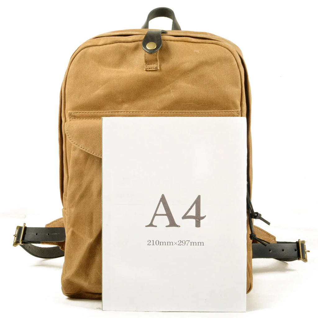 Retro women's backpack outdoor large capacity travel men's backpack waterproof oil wax canvas patchwork leather hiking bag