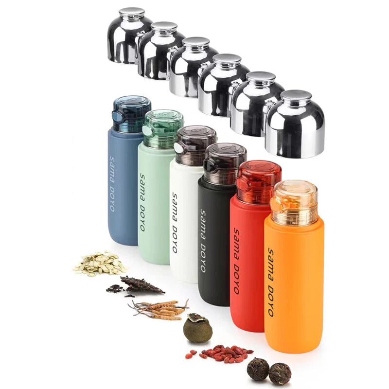 Magnetic cup braised tea cup with tea separation bubble tea cup old white tea braised cup thermal insulation